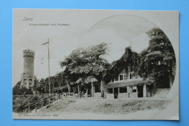 Ansichtskarte AK Jena 1900 Kriegerdenkmal Forsthaus Aussichtsturm Gasthaus Ortsansicht Architektur Thüringen